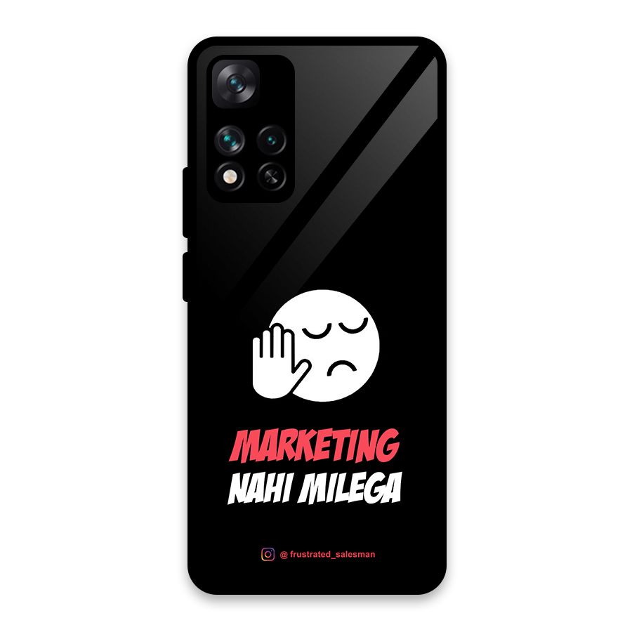 Marketing Nahi Milega Black Glass Back Case for Xiaomi 11i HyperCharge 5G