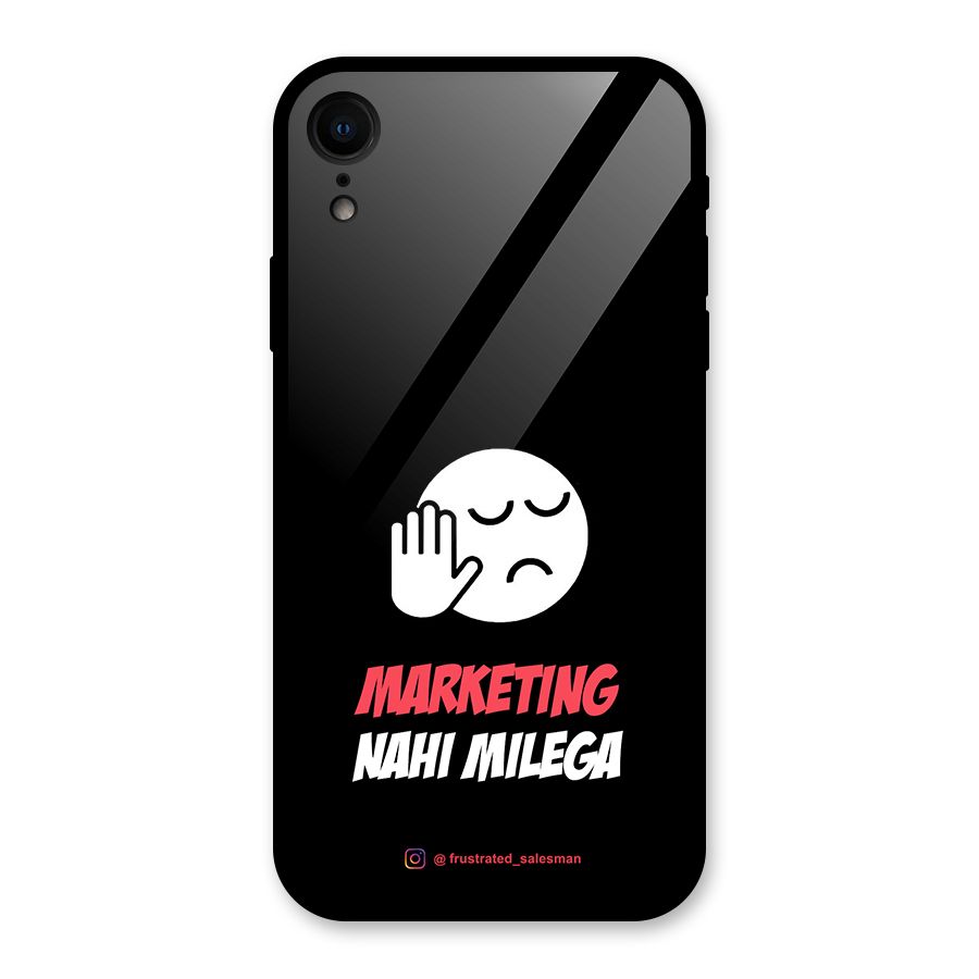 Marketing Nahi Milega Black Glass Back Case for iPhone XR