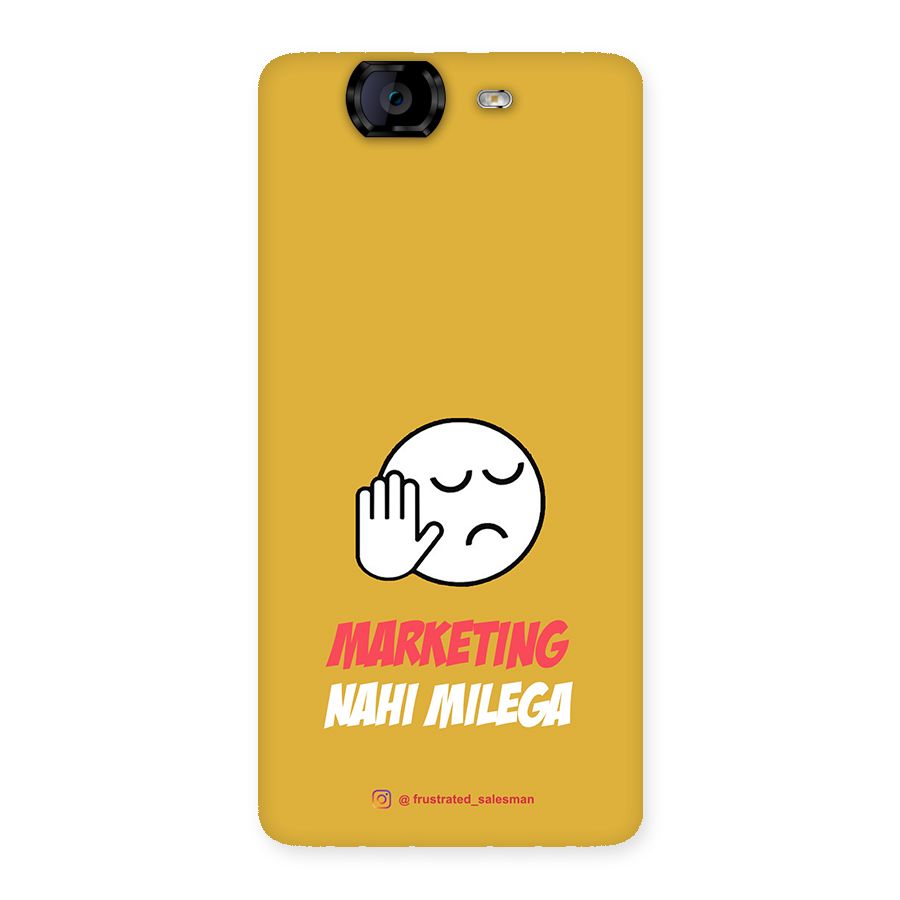Marketing Nahi Milega Mustard Yellow Back Case for Canvas Knight A350