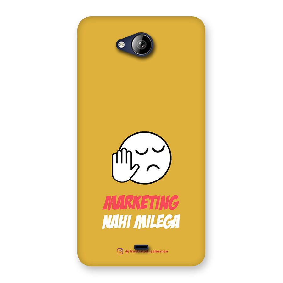Marketing Nahi Milega Mustard Yellow Back Case for Canvas Play Q355