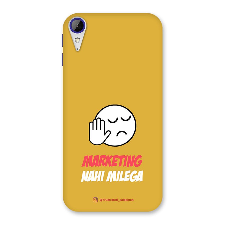 Marketing Nahi Milega Mustard Yellow Back Case for Desire 830