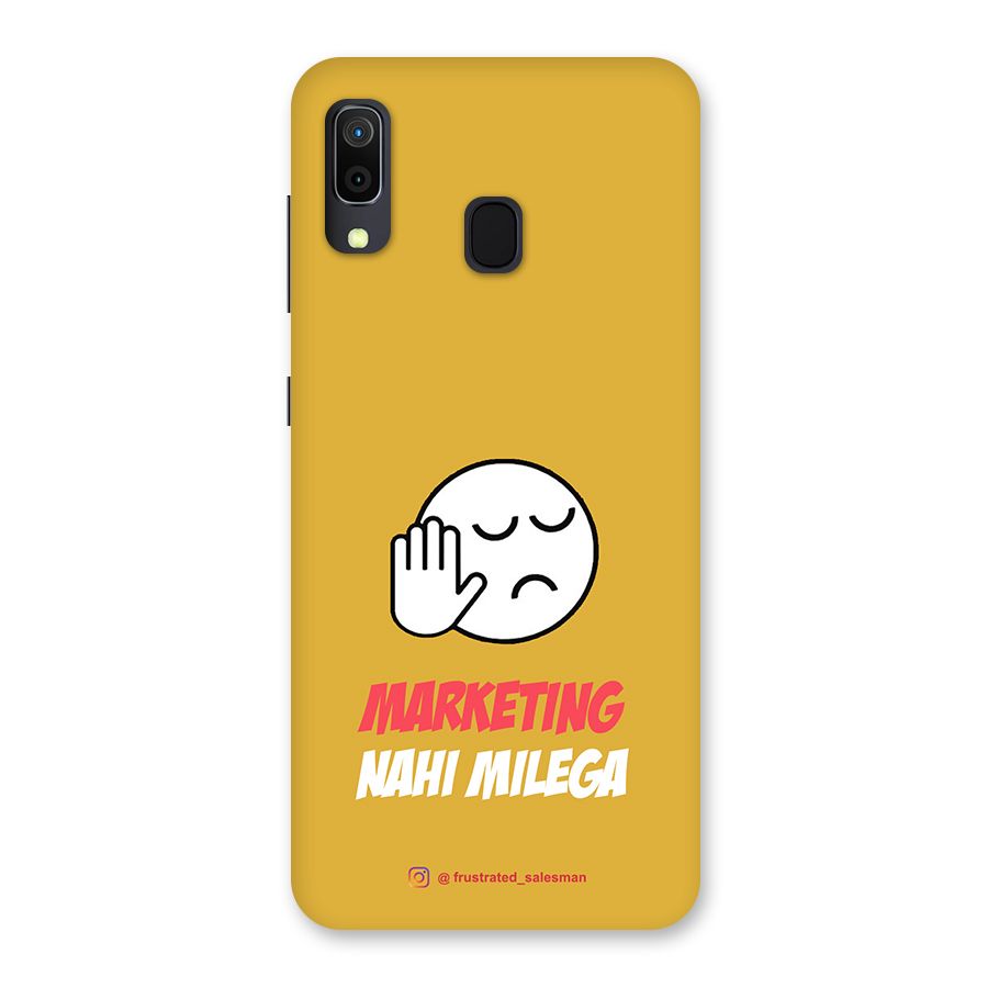 Marketing Nahi Milega Mustard Yellow Back Case for Galaxy A20