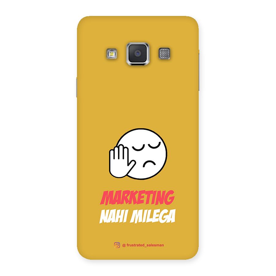 Marketing Nahi Milega Mustard Yellow Back Case for Galaxy A3