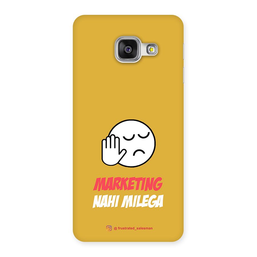 Marketing Nahi Milega Mustard Yellow Back Case for Galaxy A3 2016