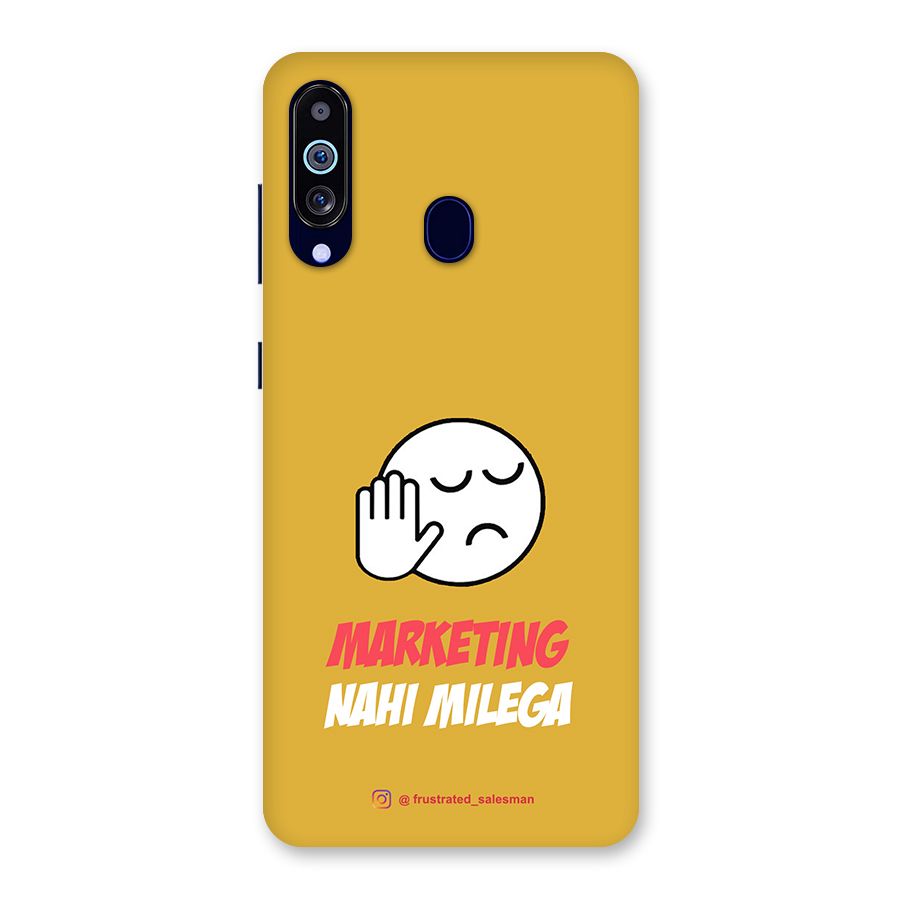 Marketing Nahi Milega Mustard Yellow Back Case for Galaxy A60