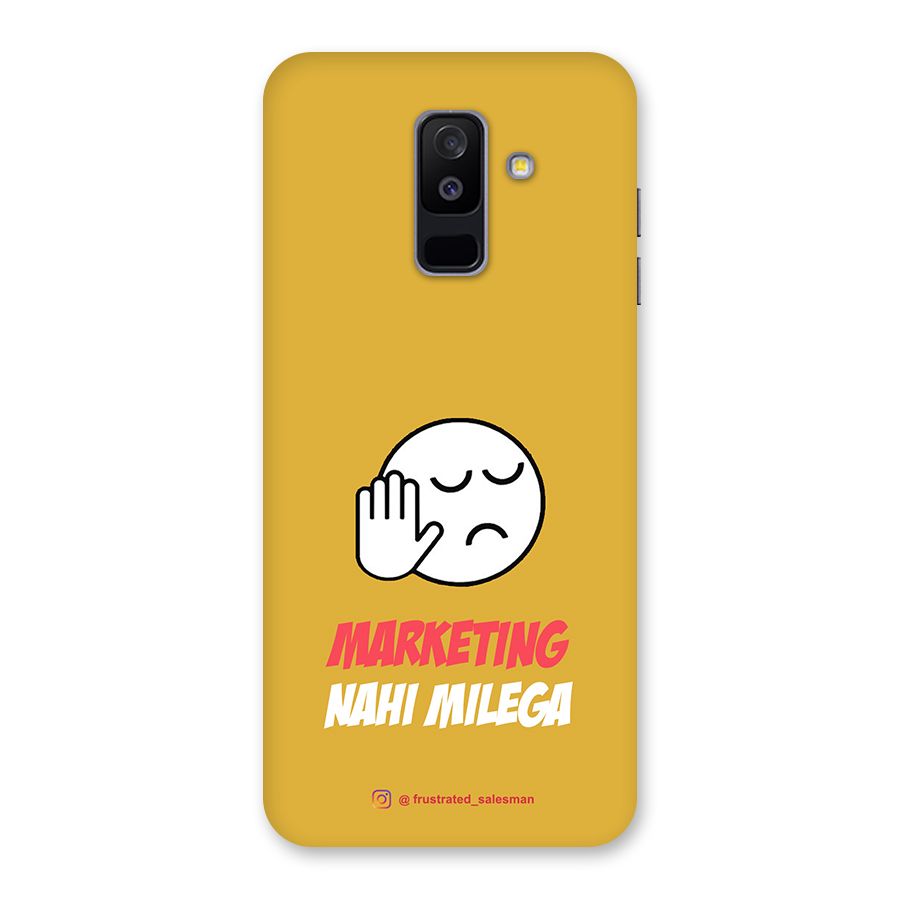 Marketing Nahi Milega Mustard Yellow Back Case for Galaxy A6 Plus
