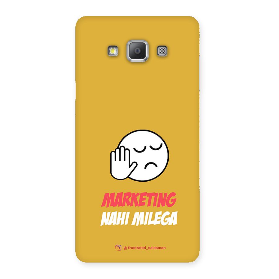Marketing Nahi Milega Mustard Yellow Back Case for Galaxy A7