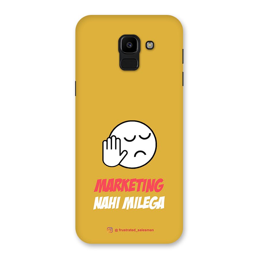 Marketing Nahi Milega Mustard Yellow Back Case for Galaxy J6