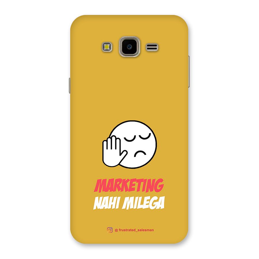 Marketing Nahi Milega Mustard Yellow Back Case for Galaxy J7 Nxt