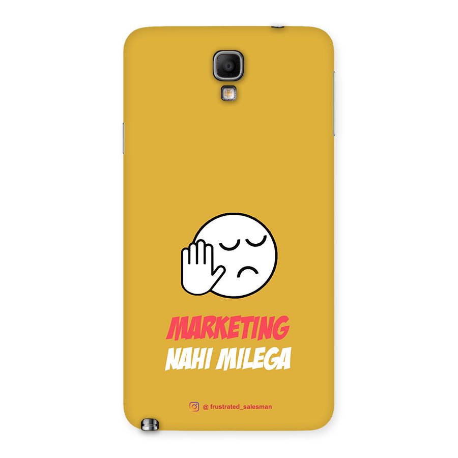 Marketing Nahi Milega Mustard Yellow Back Case for Galaxy Note 3 Neo