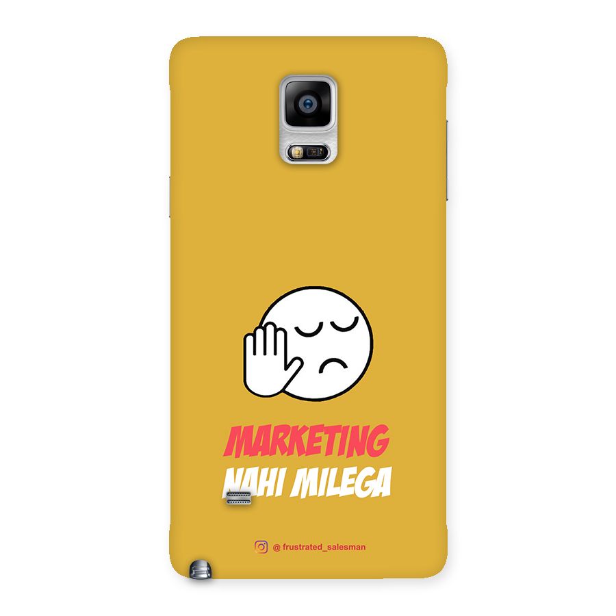 Marketing Nahi Milega Mustard Yellow Back Case for Galaxy Note 4