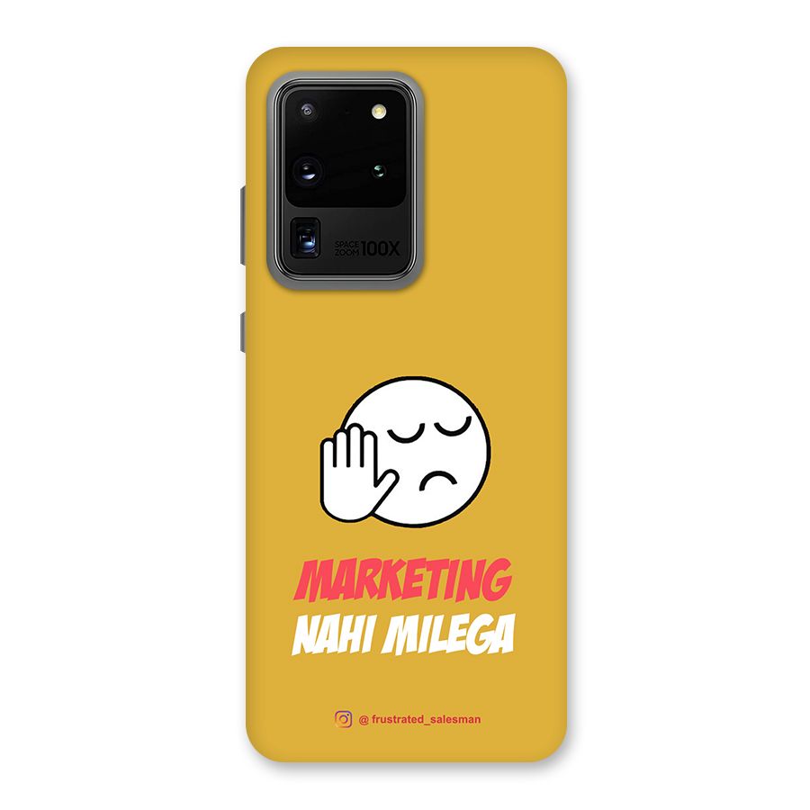 Marketing Nahi Milega Mustard Yellow Back Case for Galaxy S20 Ultra
