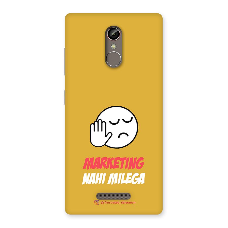 Marketing Nahi Milega Mustard Yellow Back Case for Gionee S6s