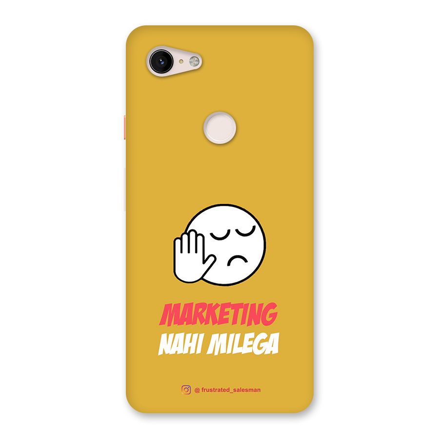 Marketing Nahi Milega Mustard Yellow Back Case for Google Pixel 3 XL