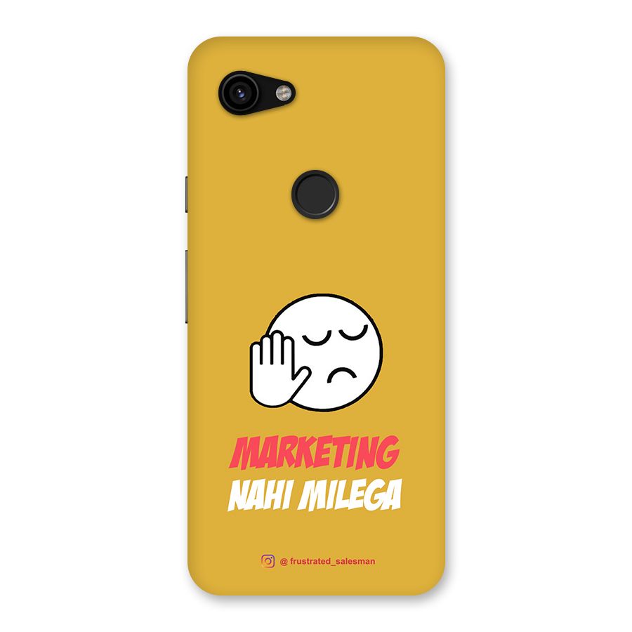 Marketing Nahi Milega Mustard Yellow Back Case for Google Pixel 3a