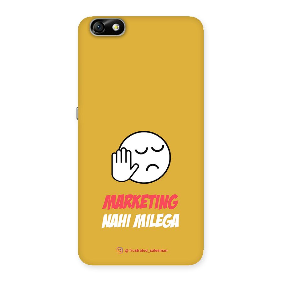 Marketing Nahi Milega Mustard Yellow Back Case for Honor 4X