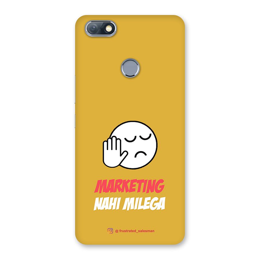 Marketing Nahi Milega Mustard Yellow Back Case for Infinix Note 5
