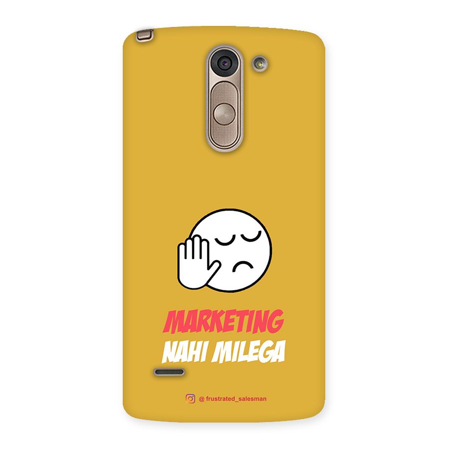 Marketing Nahi Milega Mustard Yellow Back Case for LG G3 Stylus