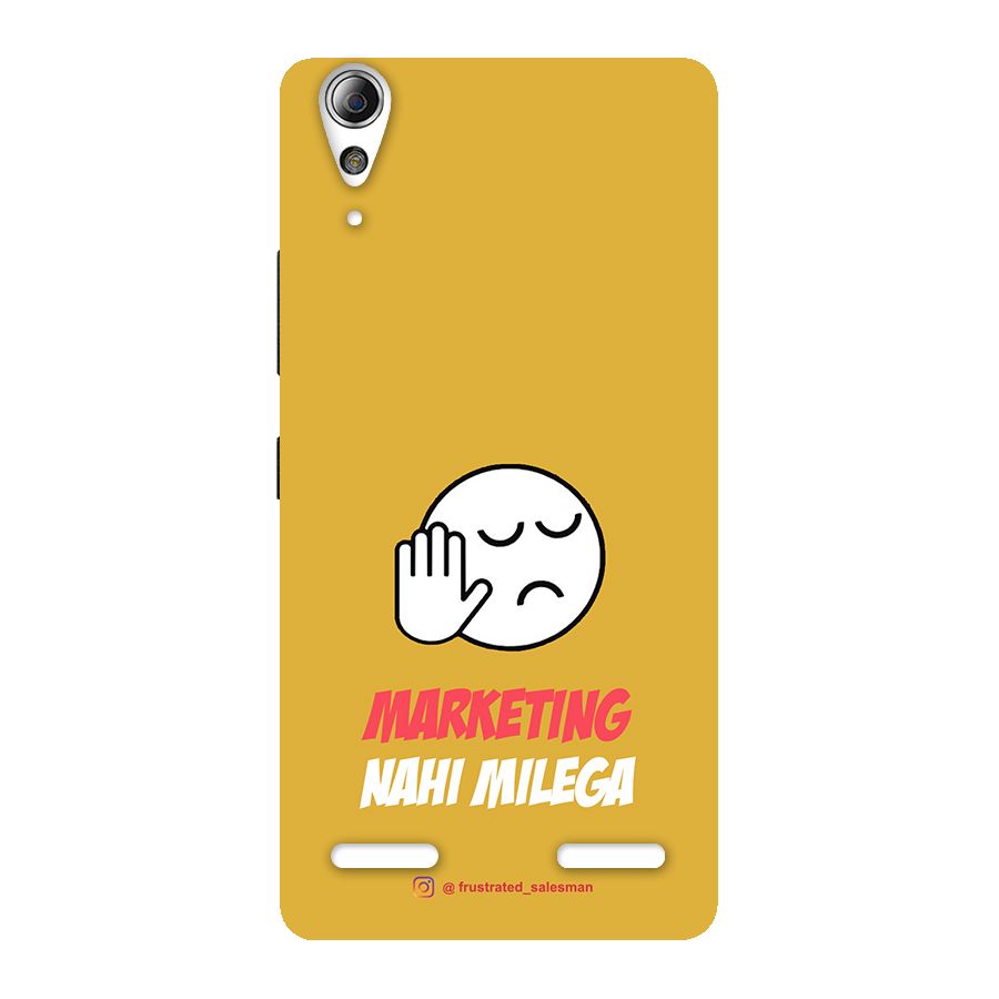 Marketing Nahi Milega Mustard Yellow Back Case for Lenovo A6000 Plus