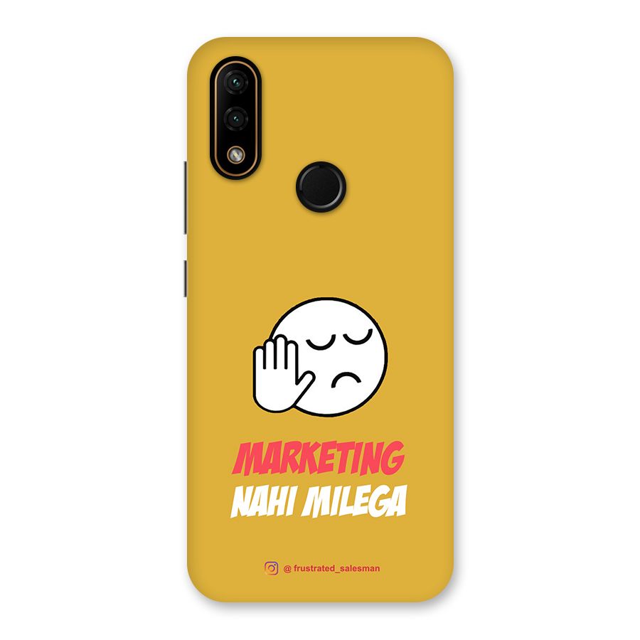 Marketing Nahi Milega Mustard Yellow Back Case for Lenovo A6 Note