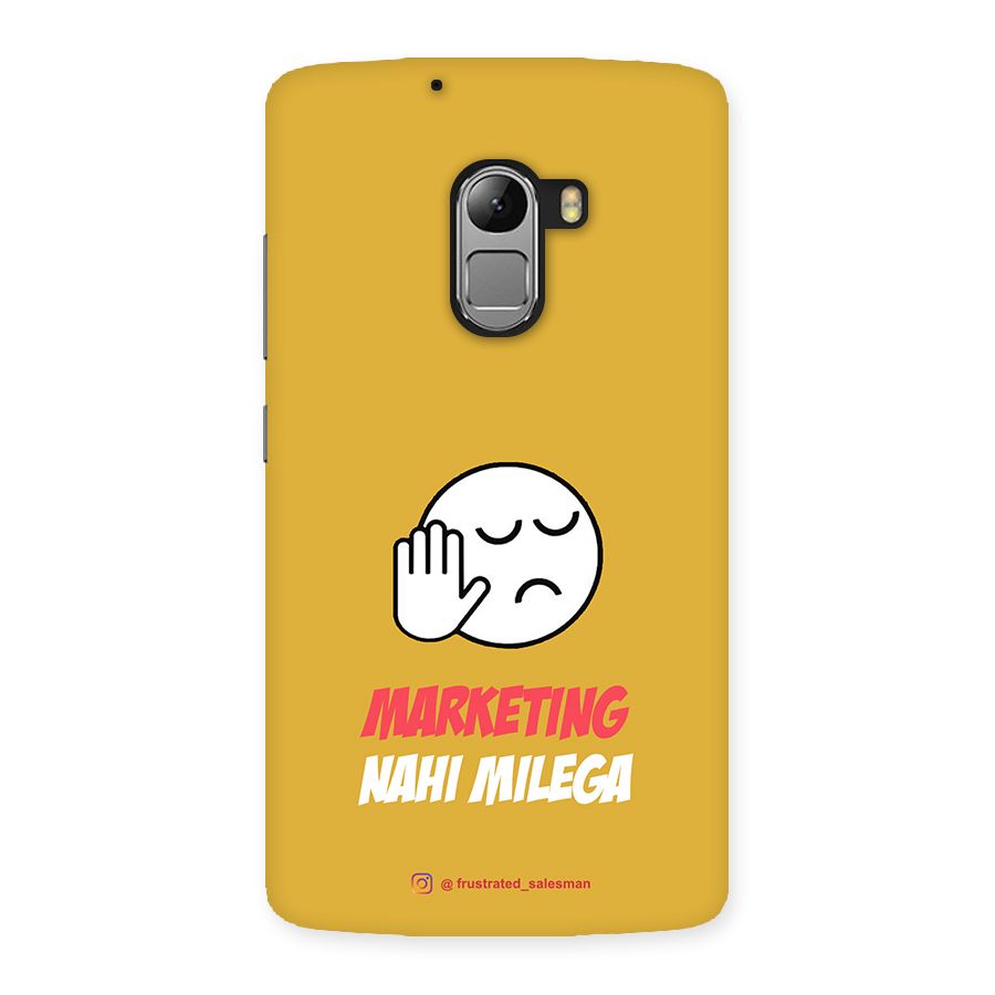 Marketing Nahi Milega Mustard Yellow Back Case for Lenovo K4 Note