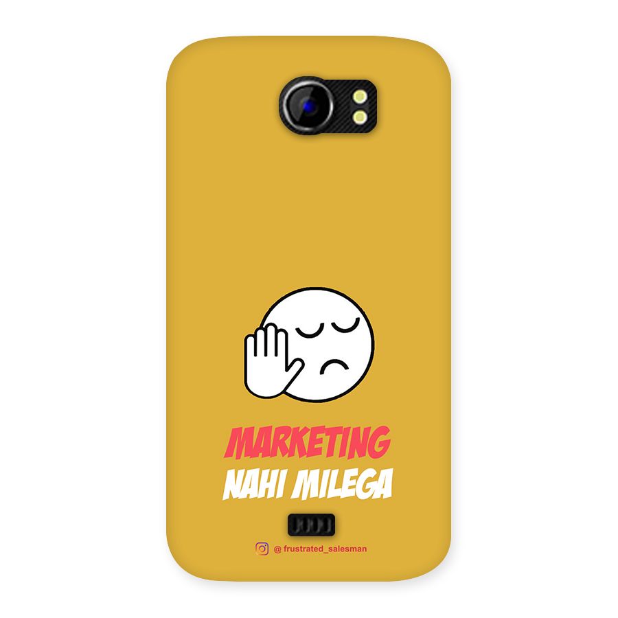 Marketing Nahi Milega Mustard Yellow Back Case for Micromax Canvas 2 A110