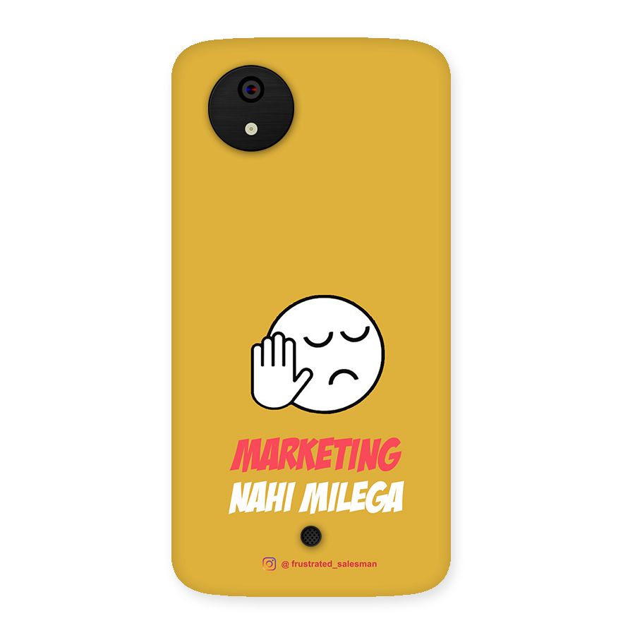 Marketing Nahi Milega Mustard Yellow Back Case for Micromax Canvas A1