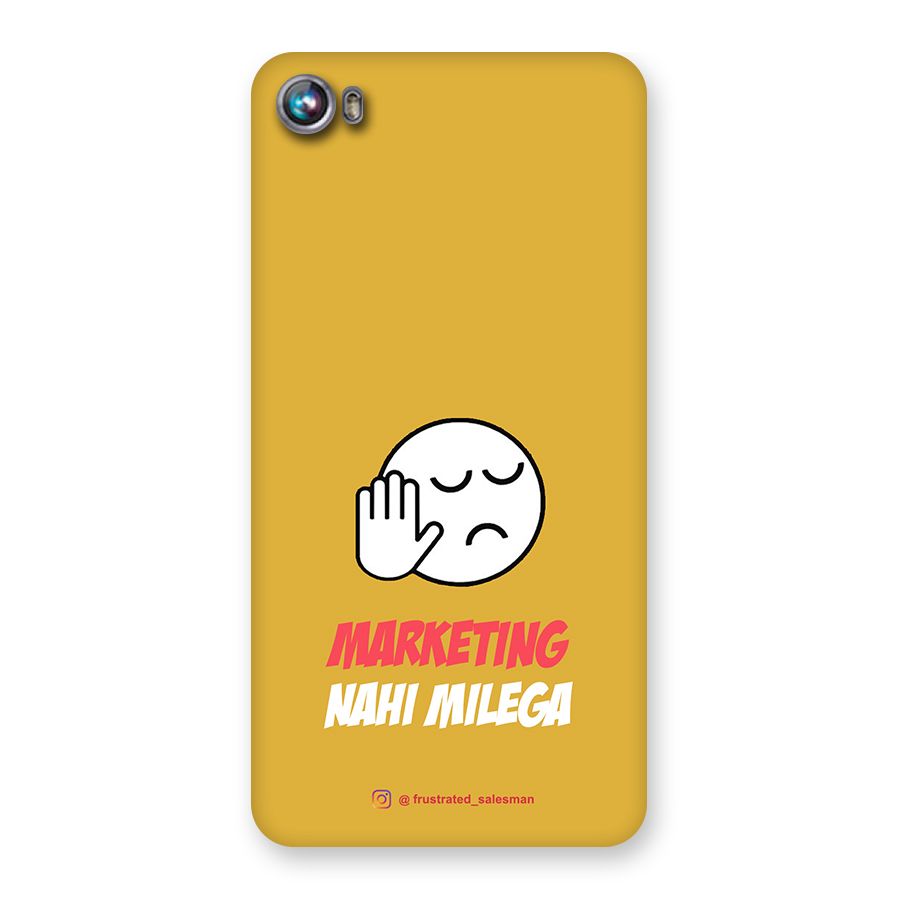 Marketing Nahi Milega Mustard Yellow Back Case for Micromax Canvas Fire 4 A107
