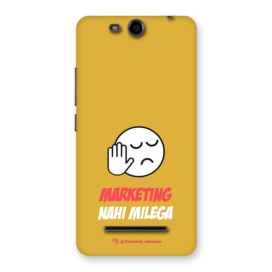 Marketing Nahi Milega Mustard Yellow Back Case for Micromax Canvas Juice 3 Q392