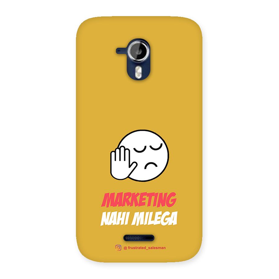 Marketing Nahi Milega Mustard Yellow Back Case for Micromax Canvas Magnus A117