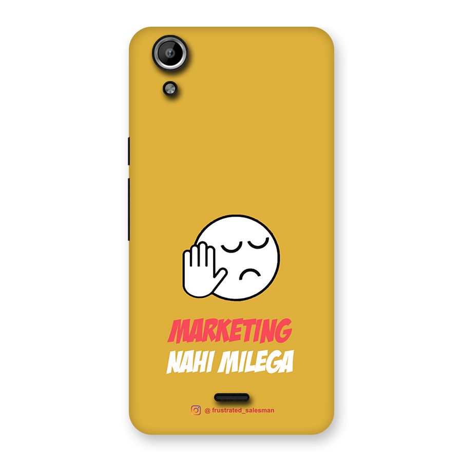 Marketing Nahi Milega Mustard Yellow Back Case for Micromax Canvas Selfie Lens Q345