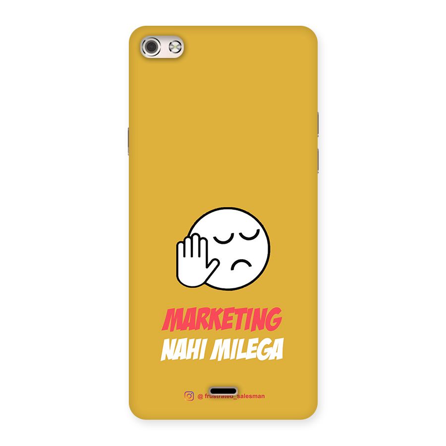 Marketing Nahi Milega Mustard Yellow Back Case for Micromax Canvas Silver 5