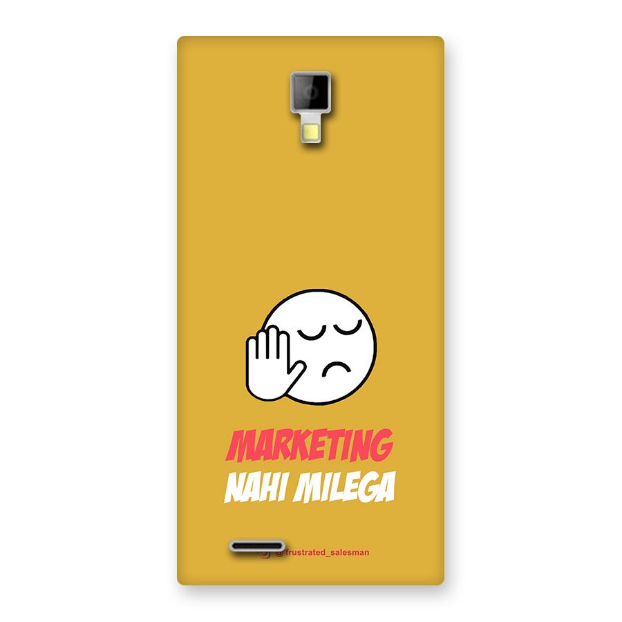 Marketing Nahi Milega Mustard Yellow Back Case for Micromax Canvas Xpress A99