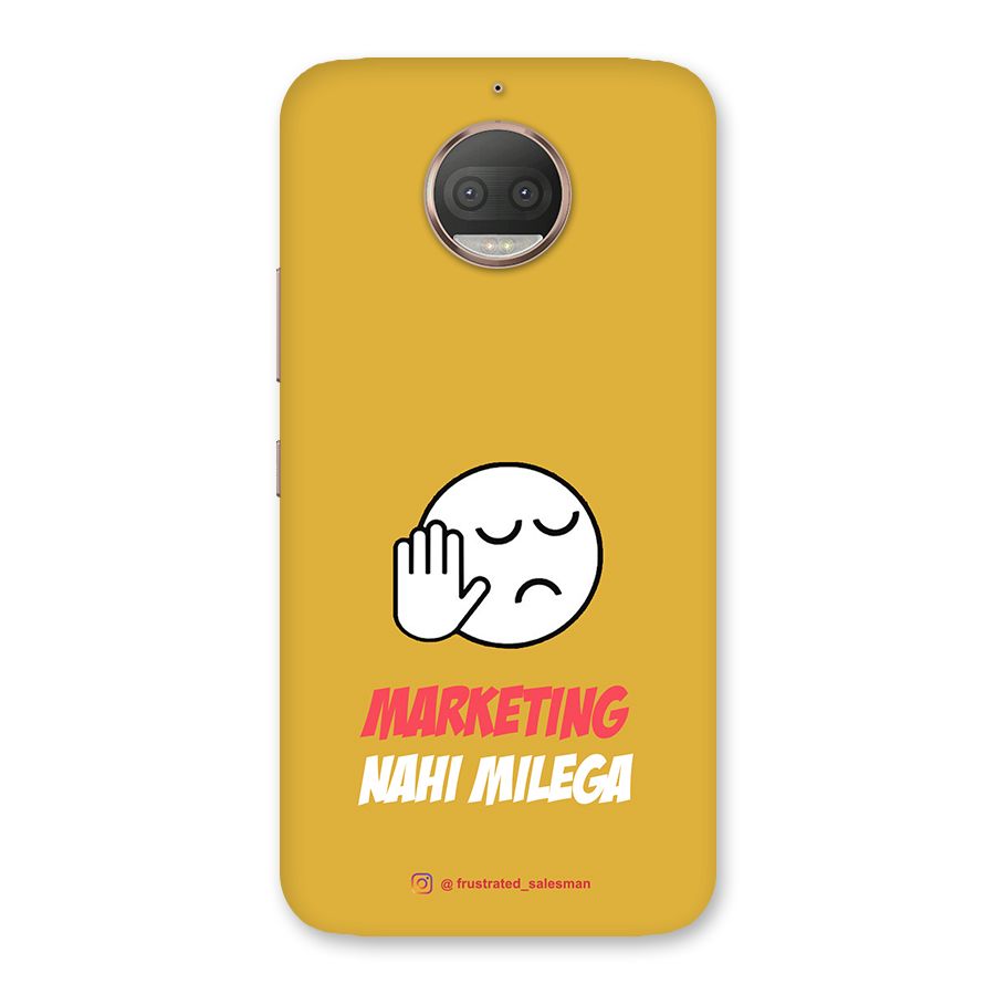 Marketing Nahi Milega Mustard Yellow Back Case for Moto G5s Plus