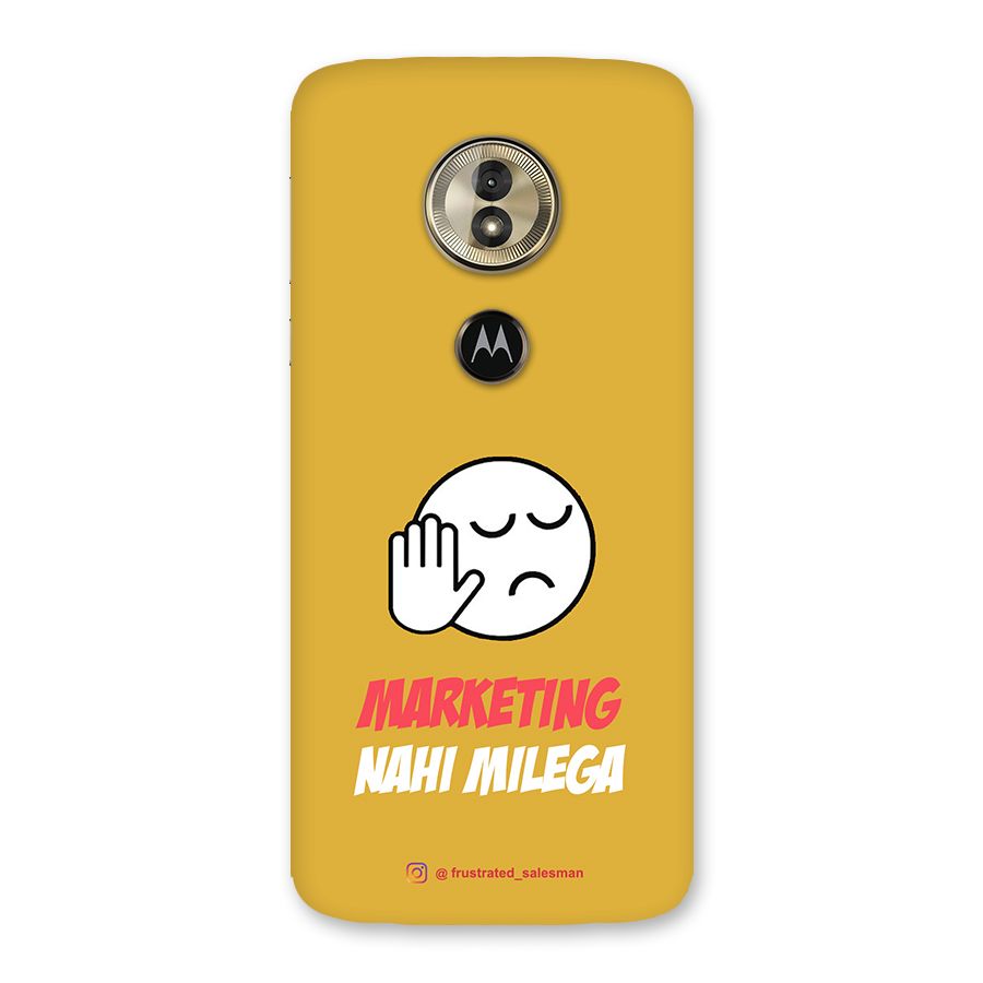 Marketing Nahi Milega Mustard Yellow Back Case for Moto G6 Play