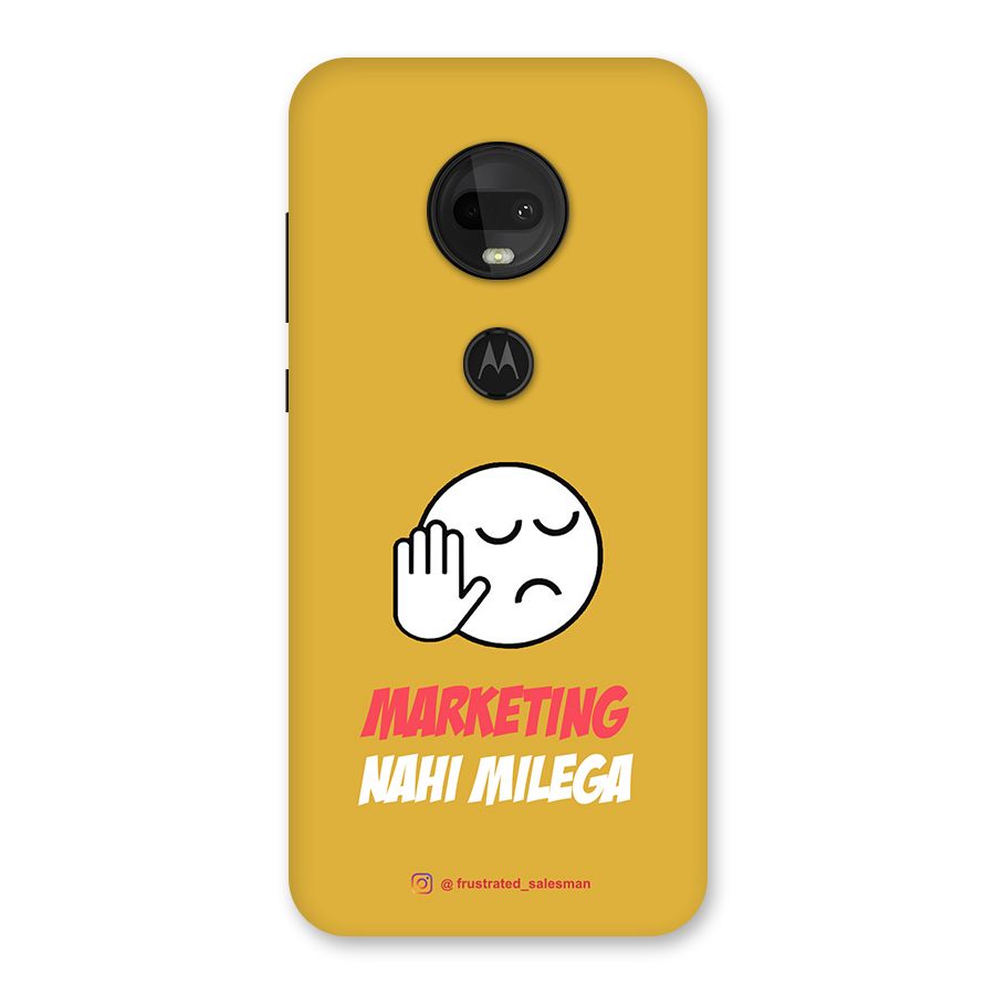 Marketing Nahi Milega Mustard Yellow Back Case for Moto G7
