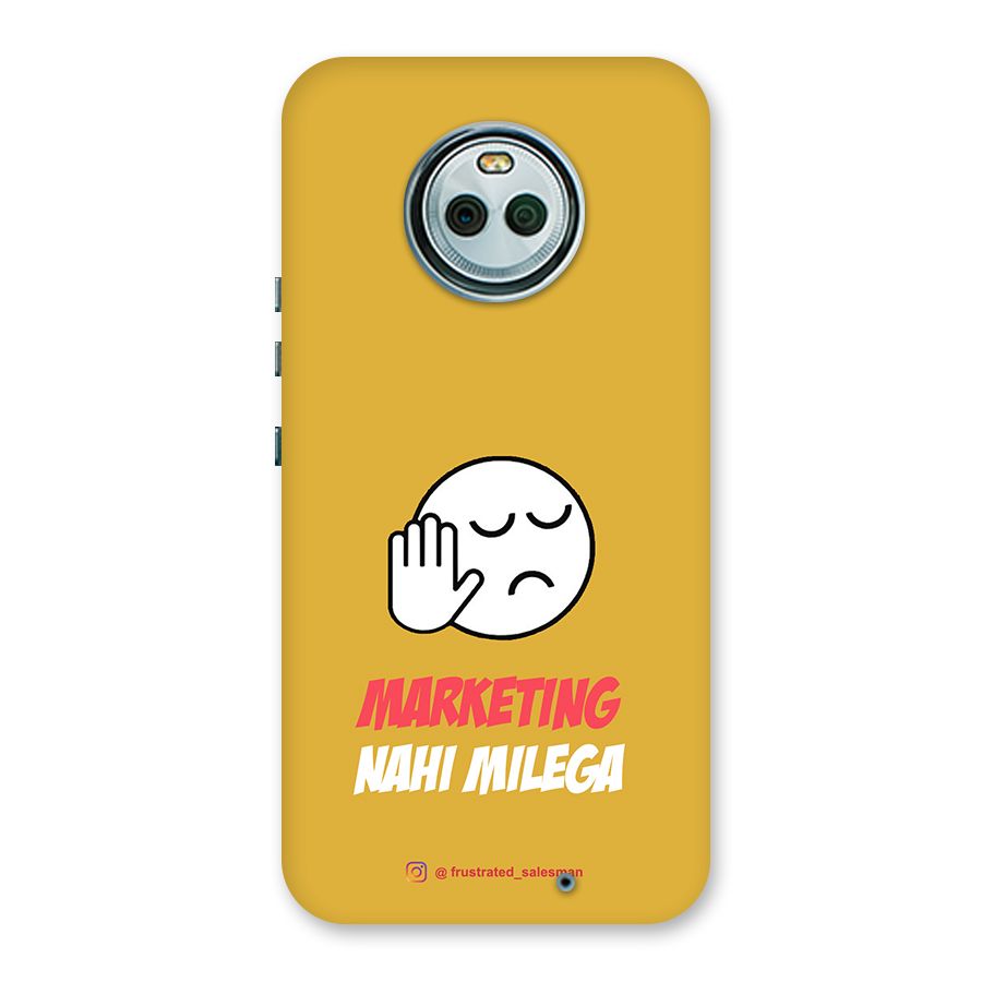 Marketing Nahi Milega Mustard Yellow Back Case for Moto X4
