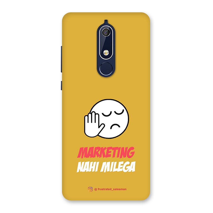 Marketing Nahi Milega Mustard Yellow Back Case for Nokia 5.1