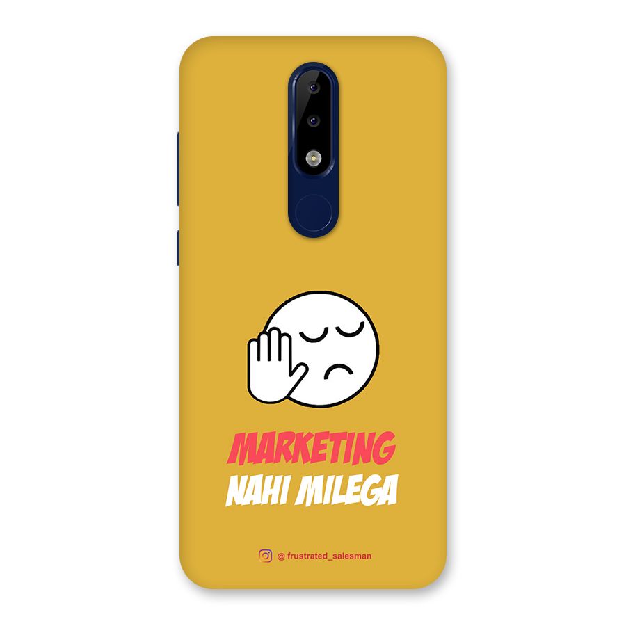 Marketing Nahi Milega Mustard Yellow Back Case for Nokia 5.1 Plus