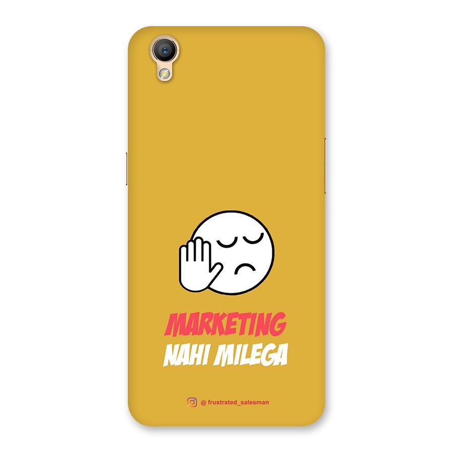 Marketing Nahi Milega Mustard Yellow Back Case for Oppo A37