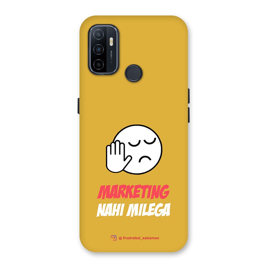 Marketing Nahi Milega Mustard Yellow Back Case for Oppo A53