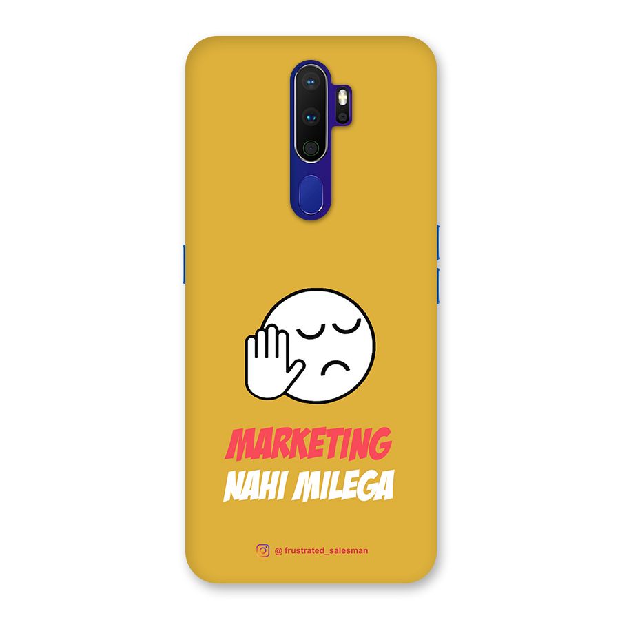 Marketing Nahi Milega Mustard Yellow Back Case for Oppo A9 (2020)