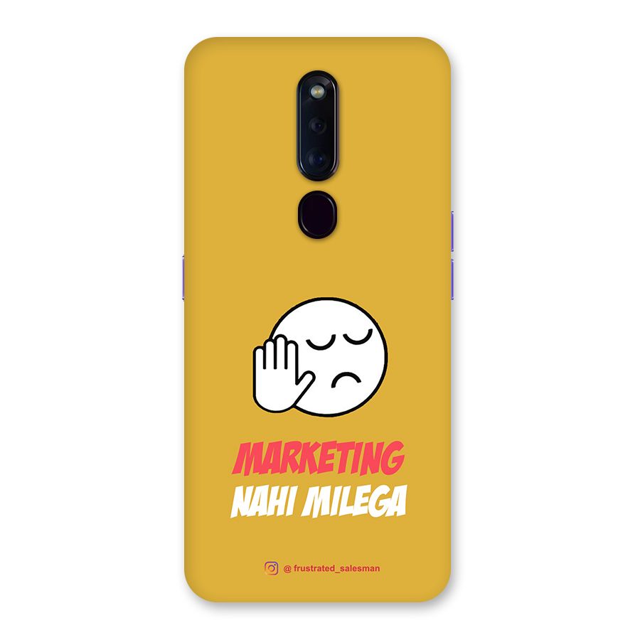 Marketing Nahi Milega Mustard Yellow Back Case for Oppo F11 Pro