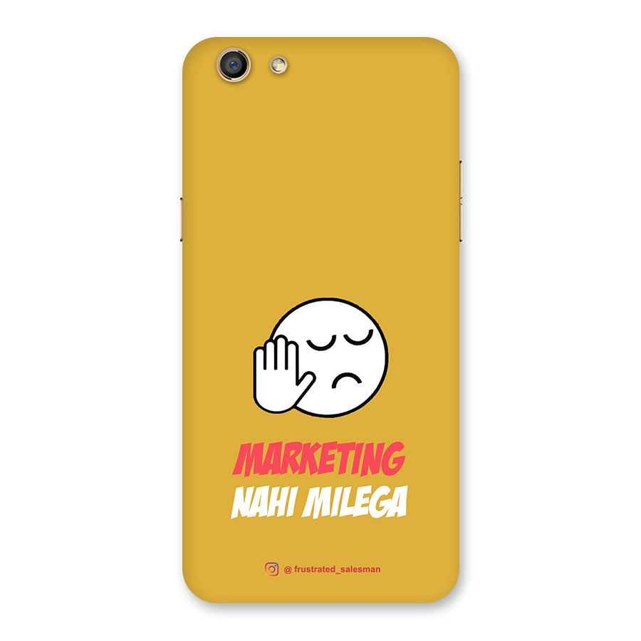 Marketing Nahi Milega Mustard Yellow Back Case for Oppo F3