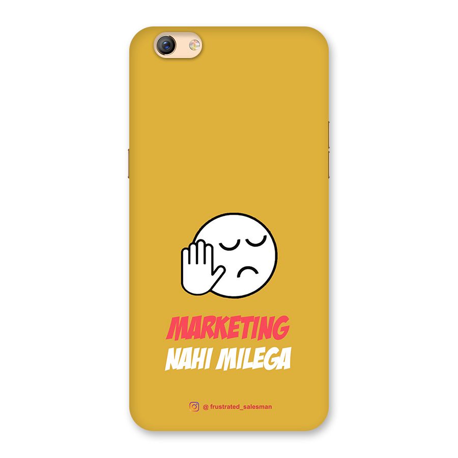 Marketing Nahi Milega Mustard Yellow Back Case for Oppo F3 Plus