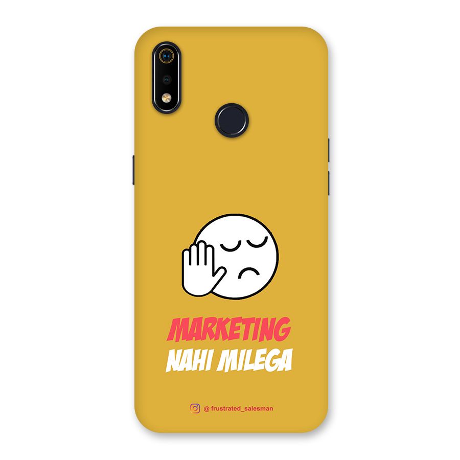 Marketing Nahi Milega Mustard Yellow Back Case for Realme 3i