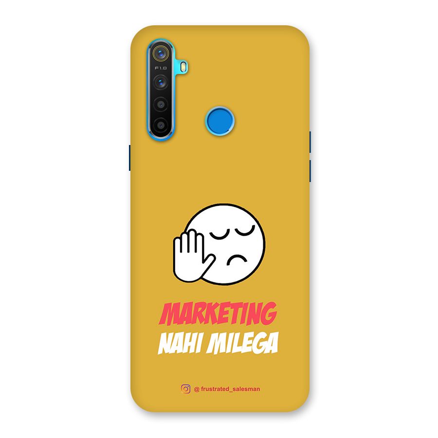 Marketing Nahi Milega Mustard Yellow Back Case for Realme 5