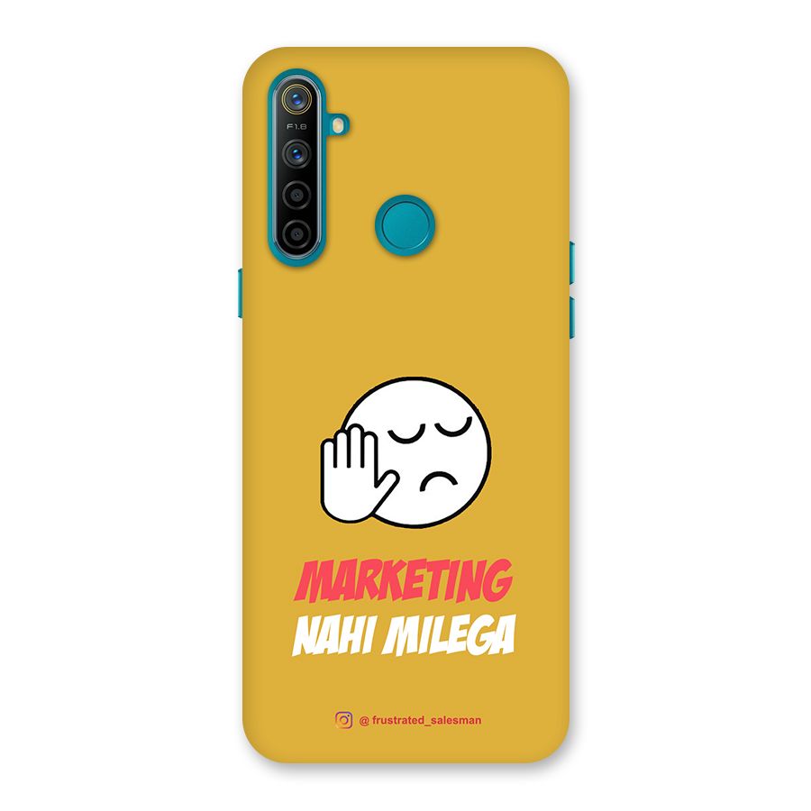 Marketing Nahi Milega Mustard Yellow Back Case for Realme 5i