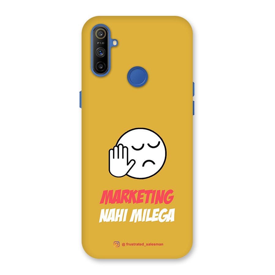Marketing Nahi Milega Mustard Yellow Back Case for Realme Narzo 10A