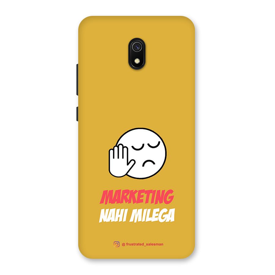 Marketing Nahi Milega Mustard Yellow Back Case for Redmi 8A